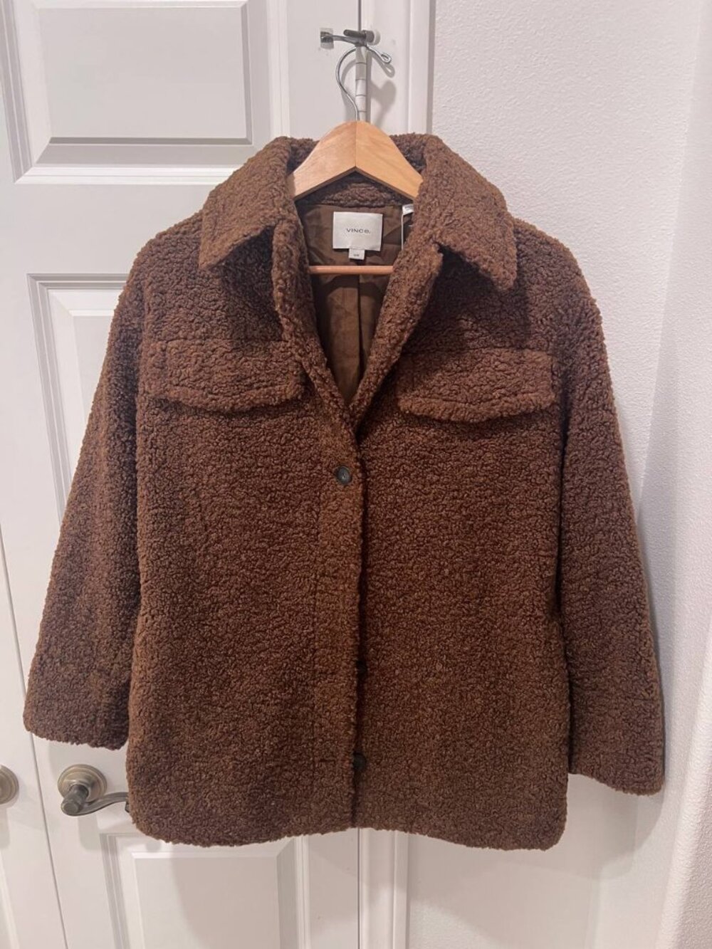 VINCE Faux Shearling Fleece Jacket